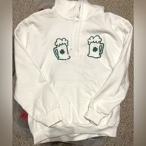 White St. Paddy’s Day Hoodie, Great Used Condition, Size Small